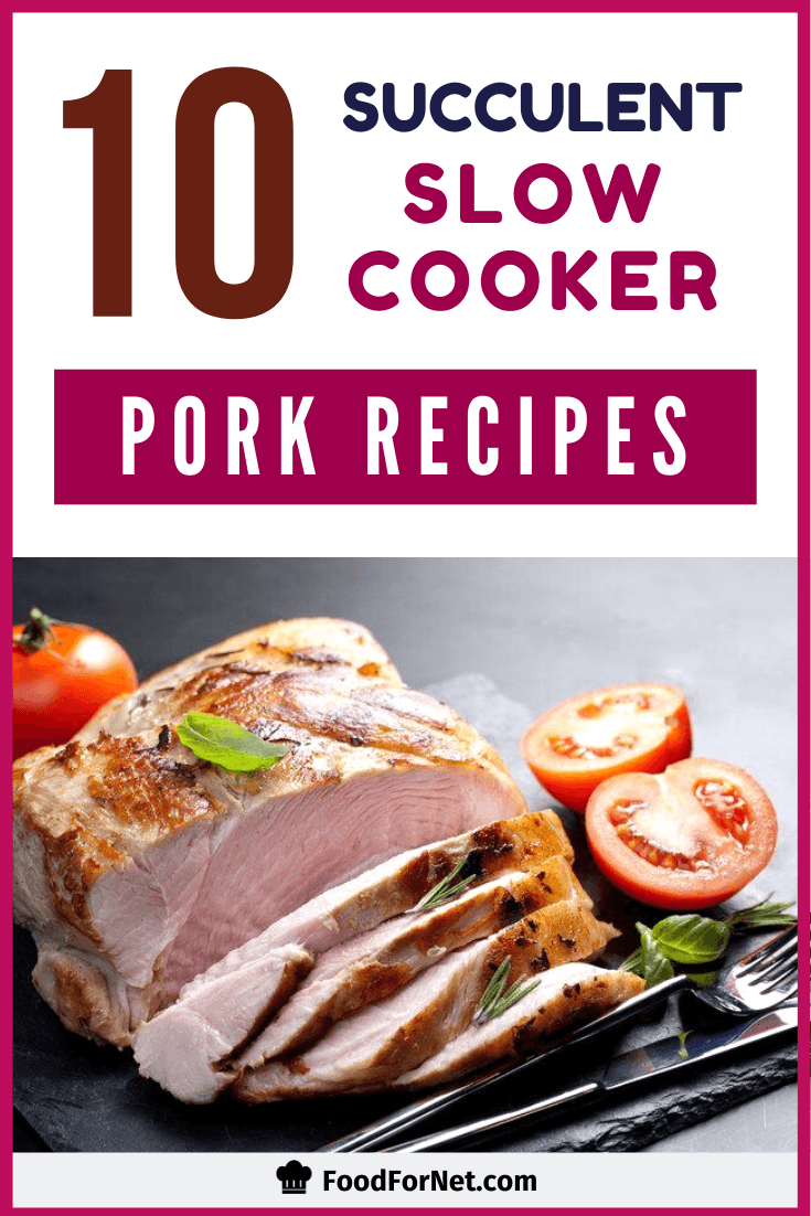 example of slow cooker pork recipe ready to serve