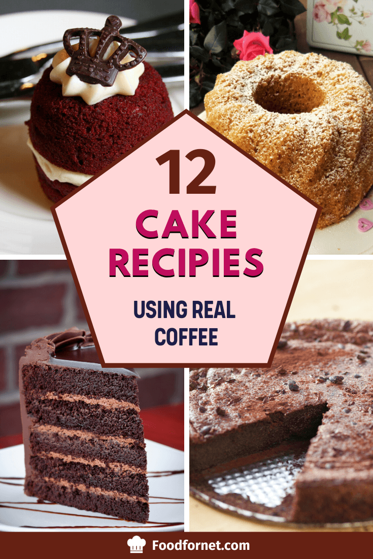 types of cakes made with real coffee