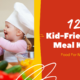 Two kids in chef hats in a kitchen, highlighting how well kid friendly meal kits can work