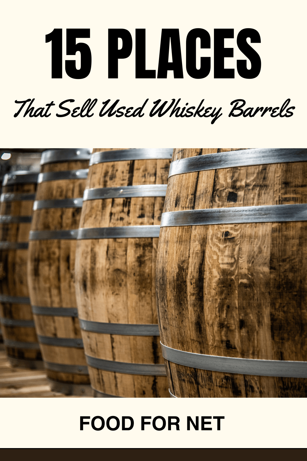 used whiskey barrels. A large number of barrels to highlight the various companies that sell used whiskey barrels online