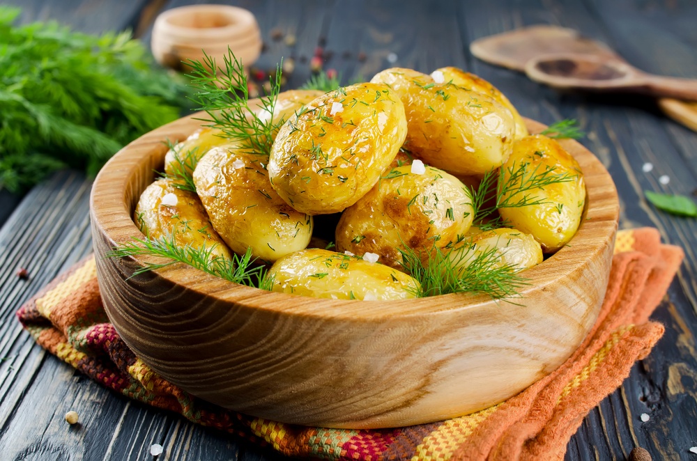 roasted young potatoes