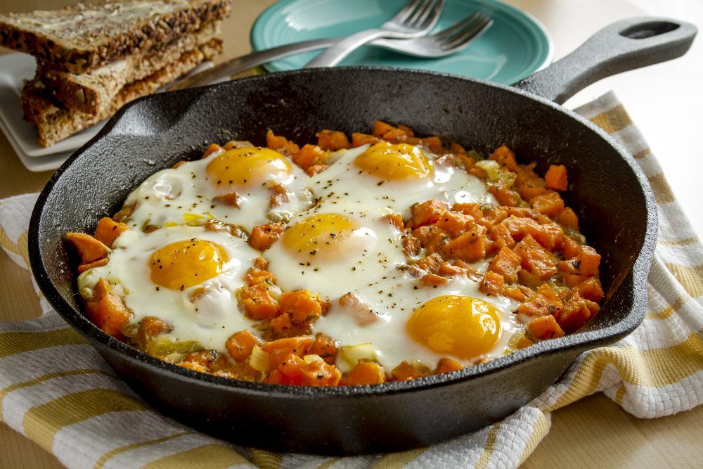 sweet potato hash egg skillet