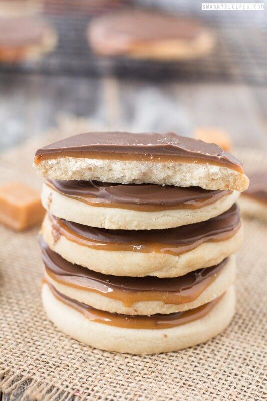 caramel twix cookies swanky recipes