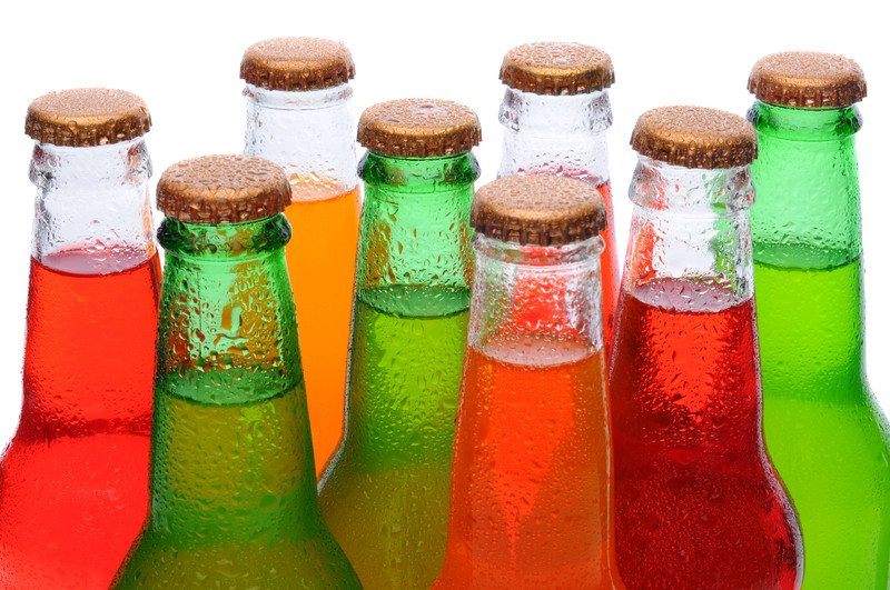 Soda in bottles