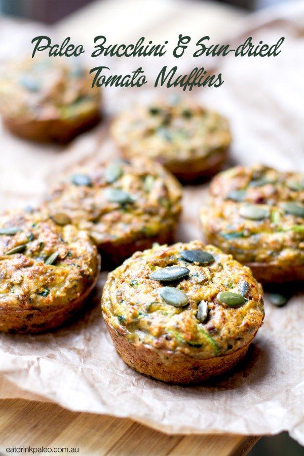 Zucchini and Sundried Tomato Muffins | Food For Net Irena // Eat Drink Paleo