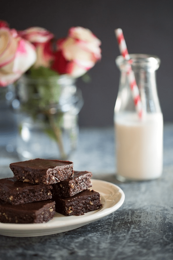 Two-Layer Raw Chocolate Brownies