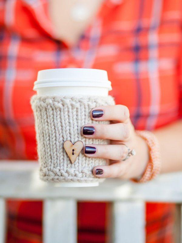 Knitted Travel Mug Warmer