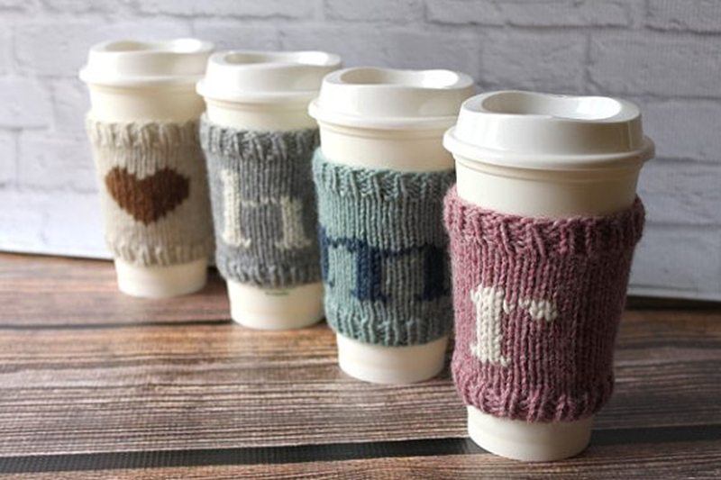 Monogram Coffee Cozy