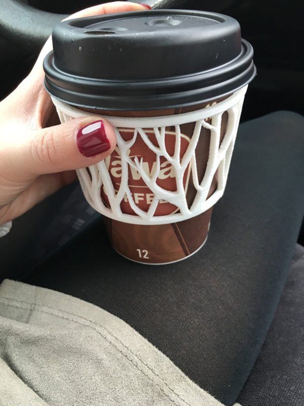 Plastic 3D Cutout Coffee Sleeve