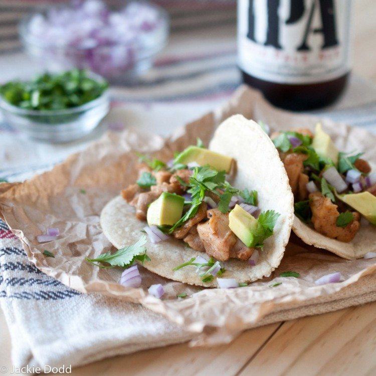 Beer Braised Chicken Tacos