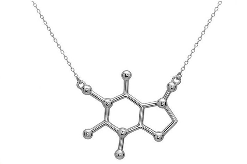 Caffeine Molecule Necklace