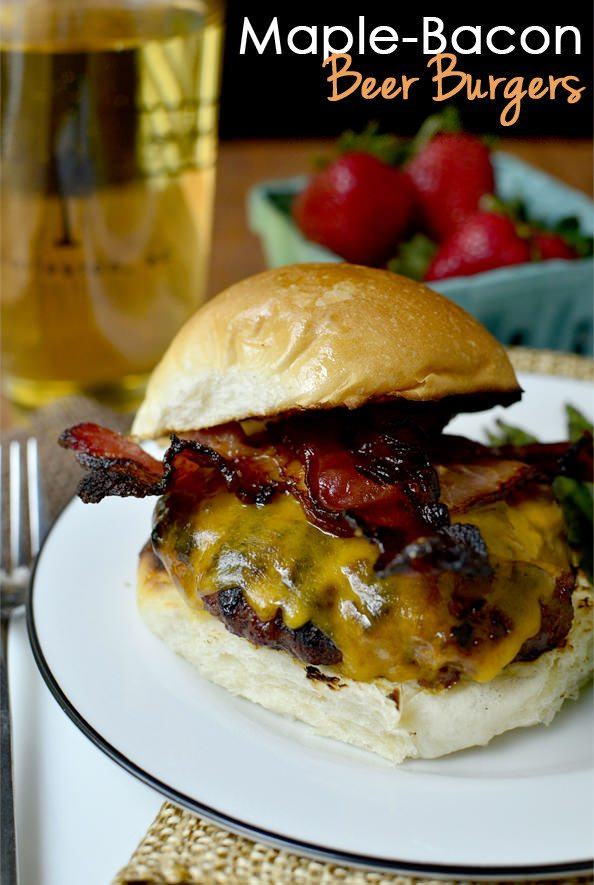 Maple Bacon Beer Burgers