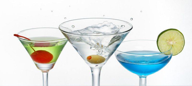 Selection of martinis