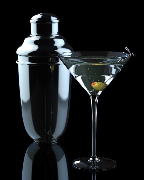 Martini with a shaker