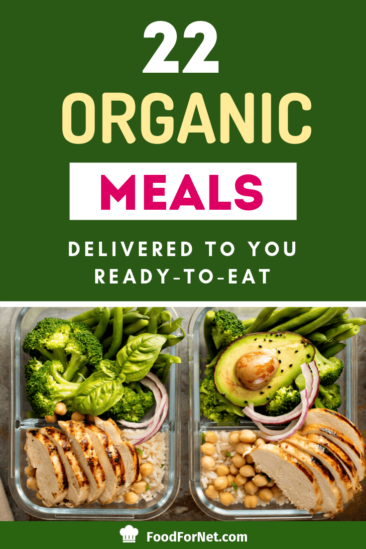 organic vegetables and chicken in transparent lunch boxes