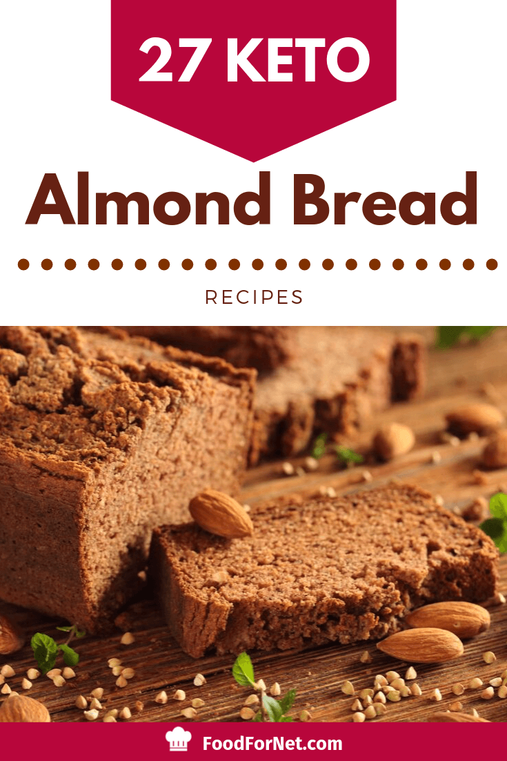 dense brown keto bread with raw almonds