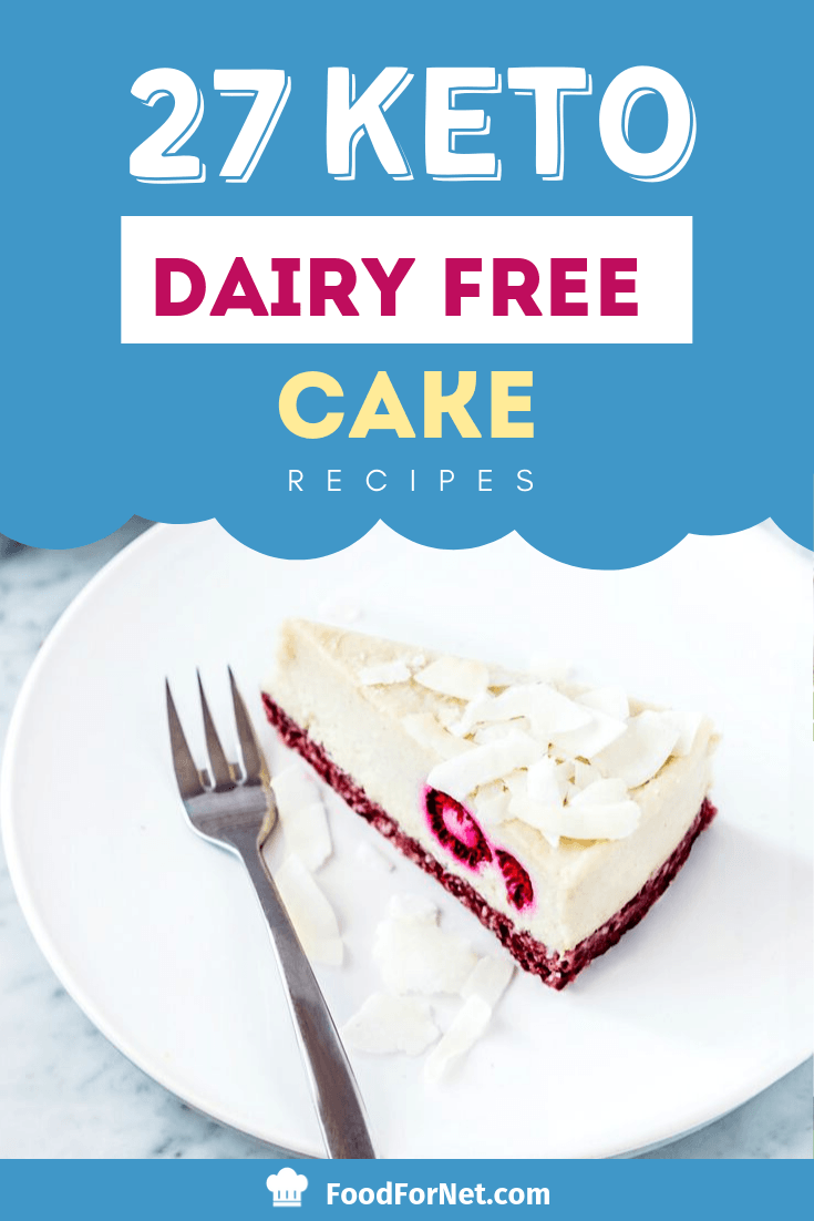 keto dairy free vanilla cake with red crust