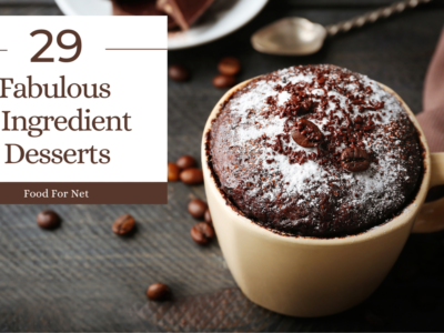 A chocolate mug cake on a table, highlighting the idea of 3 ingredient desserts