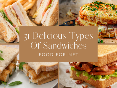 Four different types of sandwiches, including Croque Monsieur, BLT, and club sandwiches