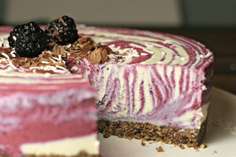 Blackberry Coconut Cheesecake