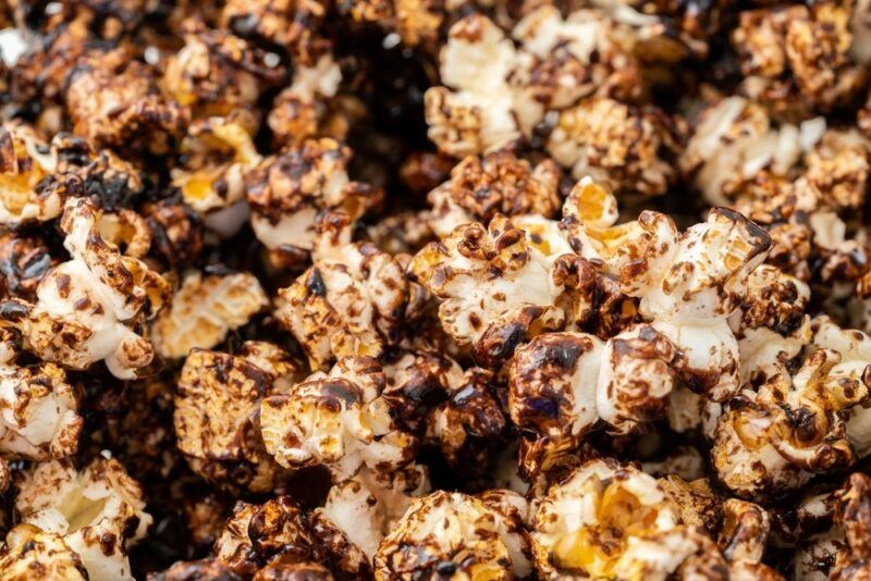 A pile of chili chocolate caramel popcorn