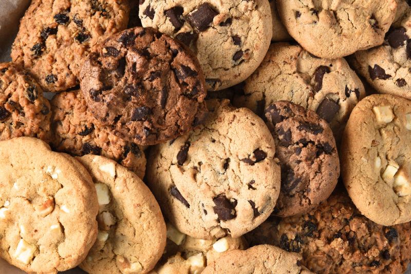 A selection of cookies on a table