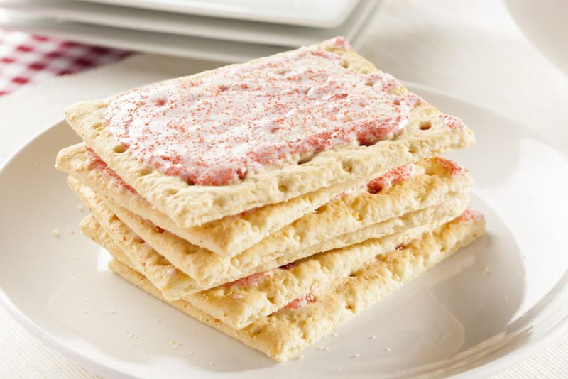 A small stack of frosted Pop Tarts