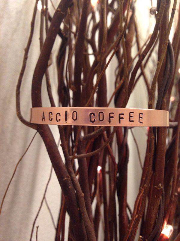 Accio Coffee Stamped Cuff | Food For Net Accio Coffee Stamped Cuff