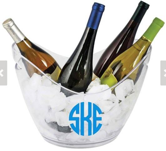 Acrylic Ice Bucket With Handles | Food For Net Ice bucket with bottles of wine