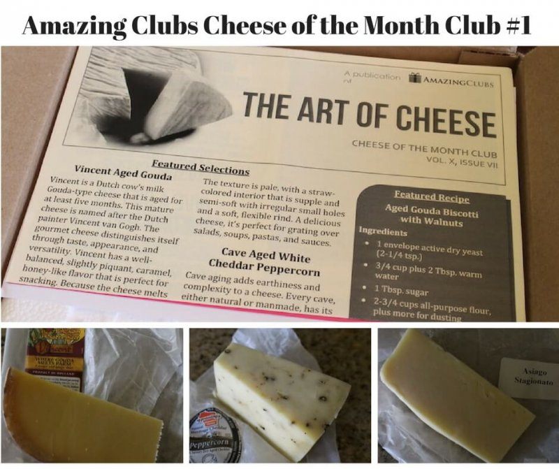 Amazing Clubs Cheese of the Month Club first shipment