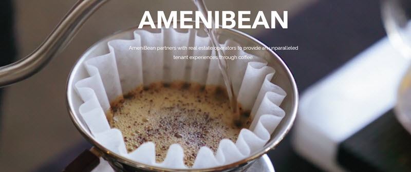 A screenshot from the Amenibean coffee website showing filter coffee