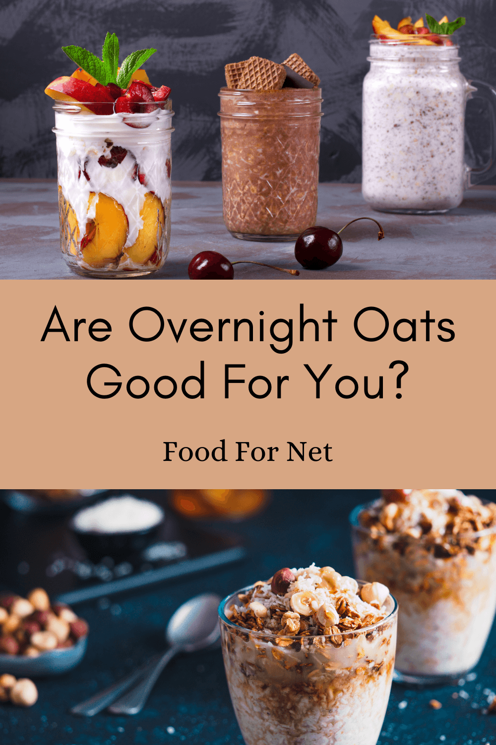 Various containers of overnight oats, highlighting the question of whether they are good for you