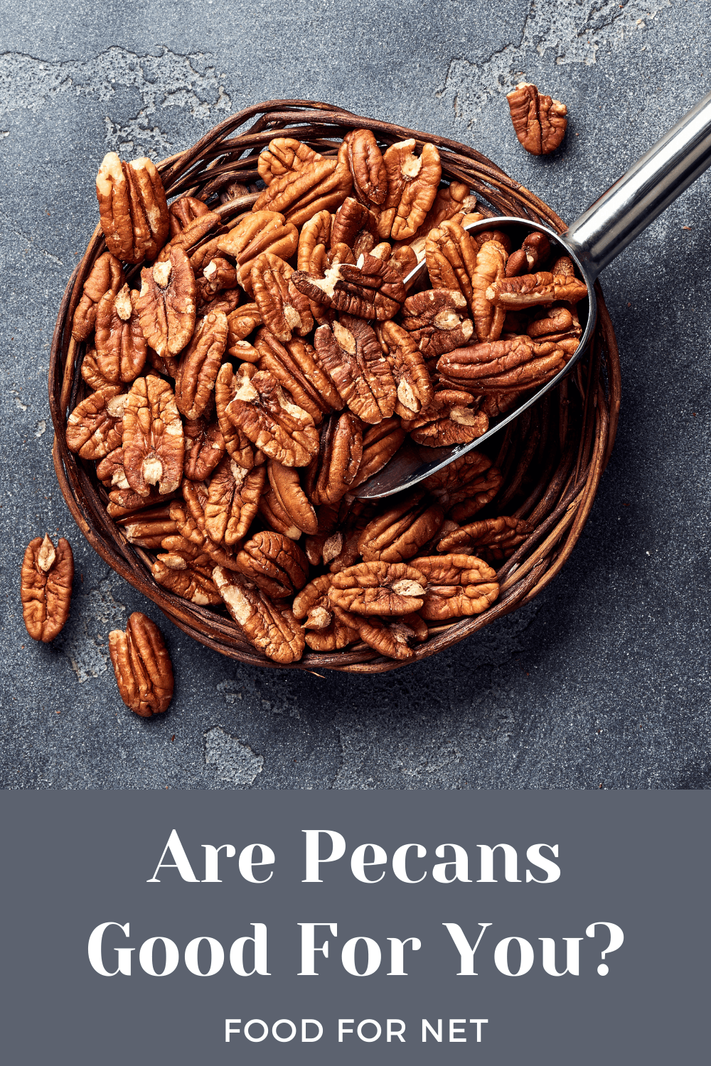 A large frypan with pecans, looking at whether pecans are good for you