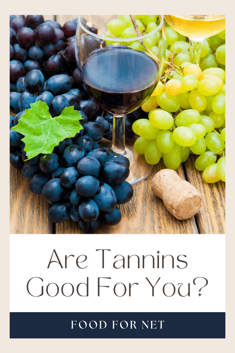 Are Tannins Good For You? A large bunch of red grapes and another of white grapes, highlighting the question of whether tannins are good for you