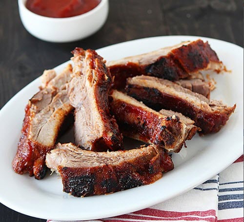 BBQ Ribs on a plate