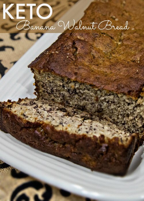 A white plate with sliced banana bread