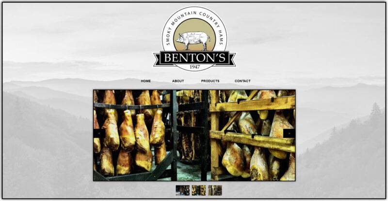 benton's home page screenshot