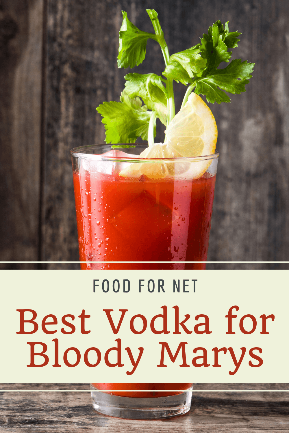 A glass with a vodka Bloody Mary with an impressive garnish