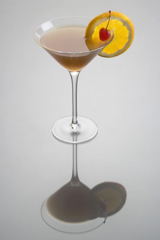 A Between the Sheets cocktail isolated