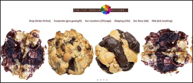 Big Fat Cookie website screenshot