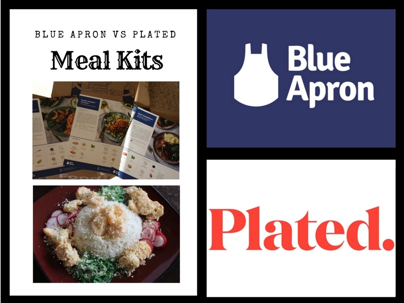 graphic comparing meal kits from blue apron and plated