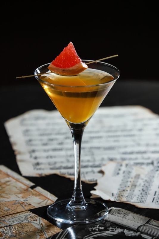 A bronx cocktail isolated on a table