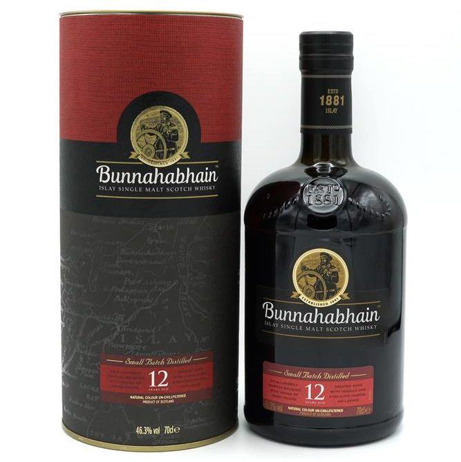 Bunnahabhain 12 single malt with red label