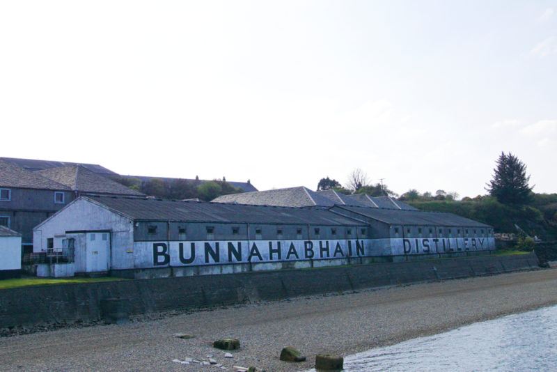 Bunnahabhain distillery at port askaig