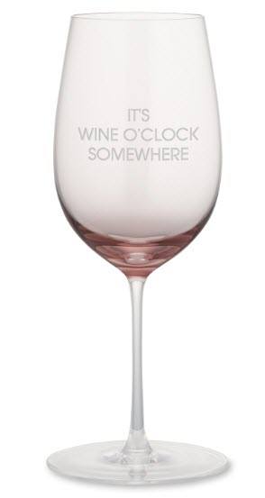 Burgundy Wine Glass | Food For Net Burgundy wine glass with engraved text