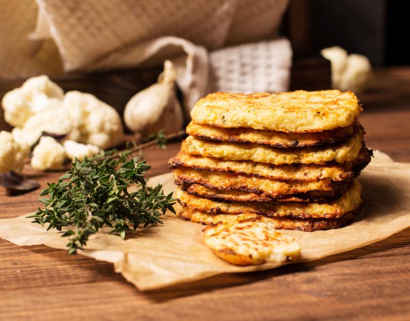 Hash browns made with cauliflower