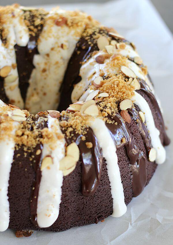 Chocolate S'mores Bundt Cake