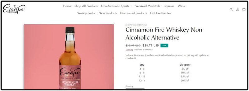 Cinnamon Fire Whiskey by Escape Mocktails