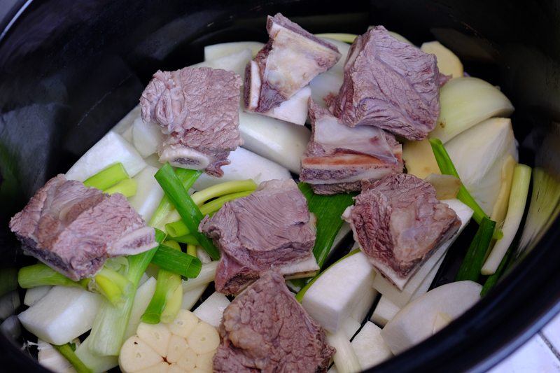 white pepper to preserve the broth's clarity