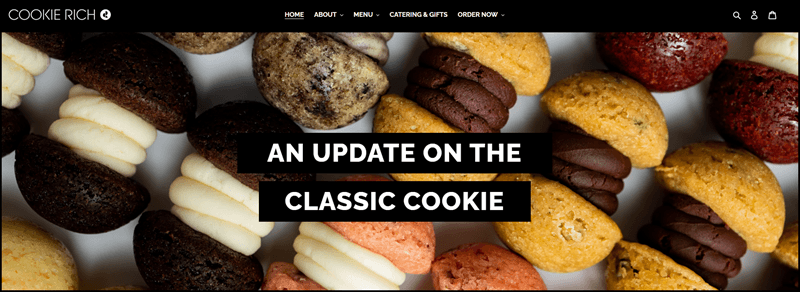 Cookie Rich website screenshot